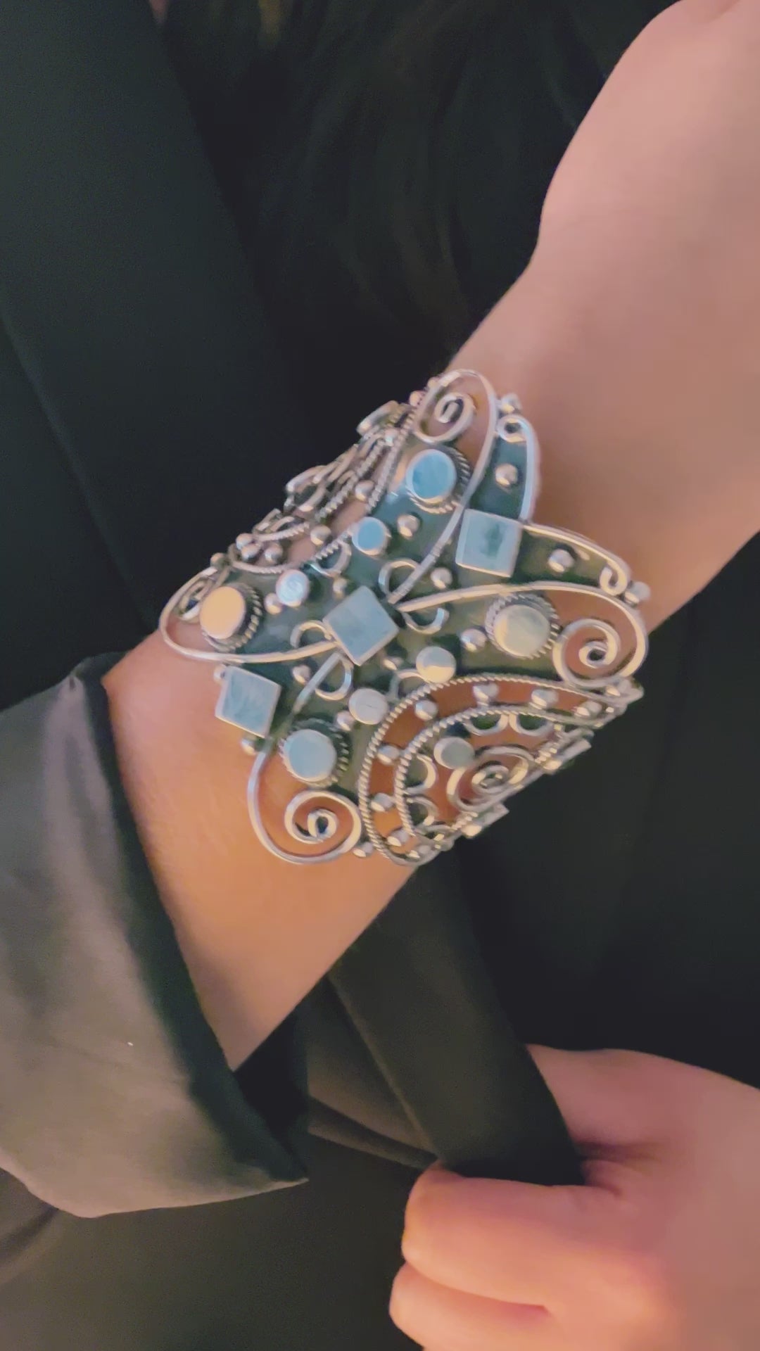 Statement Sterling Silver Bracelet Cuff for Women