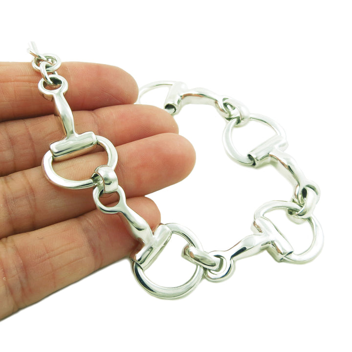 Silver Equestrian Snafflebit Bracelet
