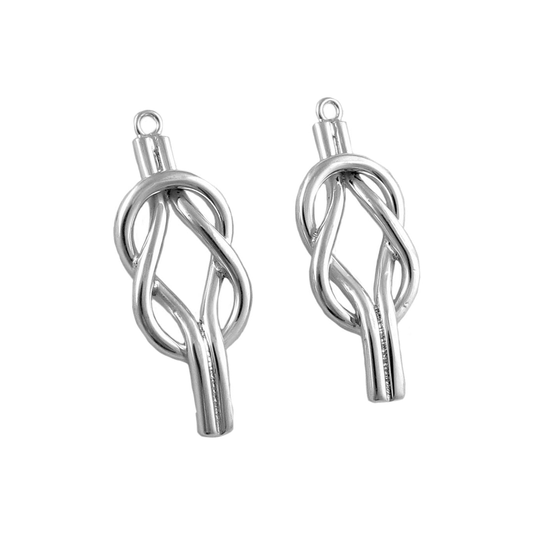 Nautical Reef Knot Earrings in Sterling Silver