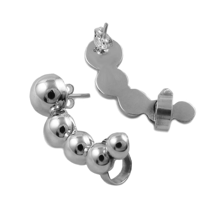 Ear Climber 925 Sterling Silver Cuff Earrings