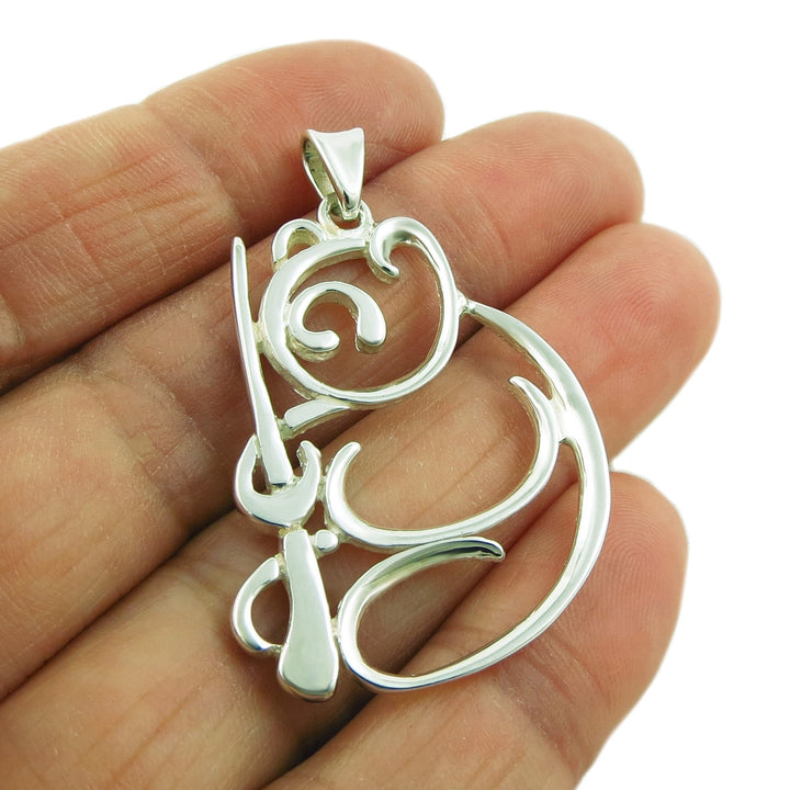 Silver Panda Pendant Necklace