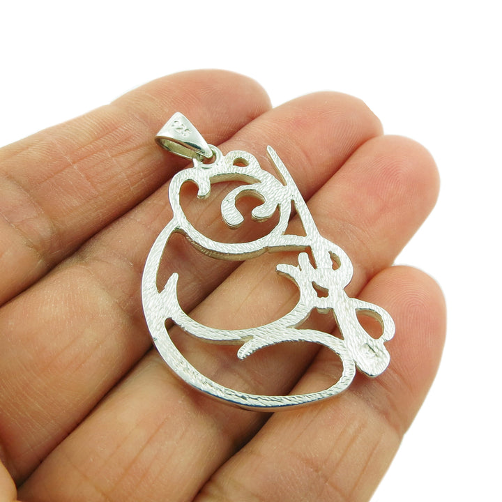 Silver Panda Pendant Necklace