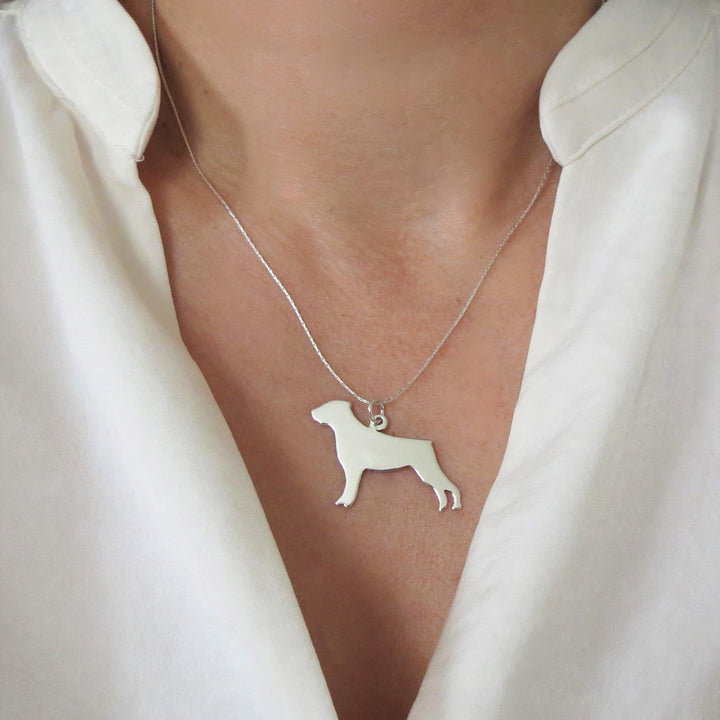 Sterling Silver Dog Pendant Necklace