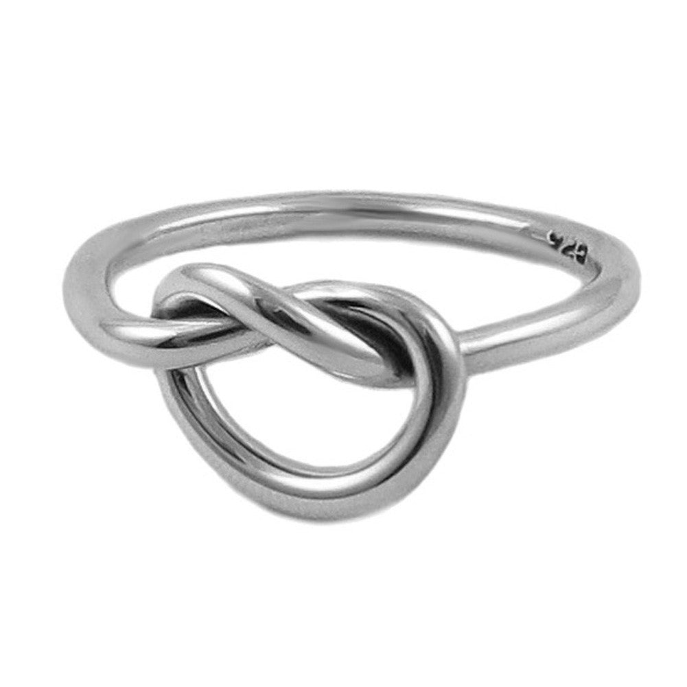 Sterling silver hot sale knot rings