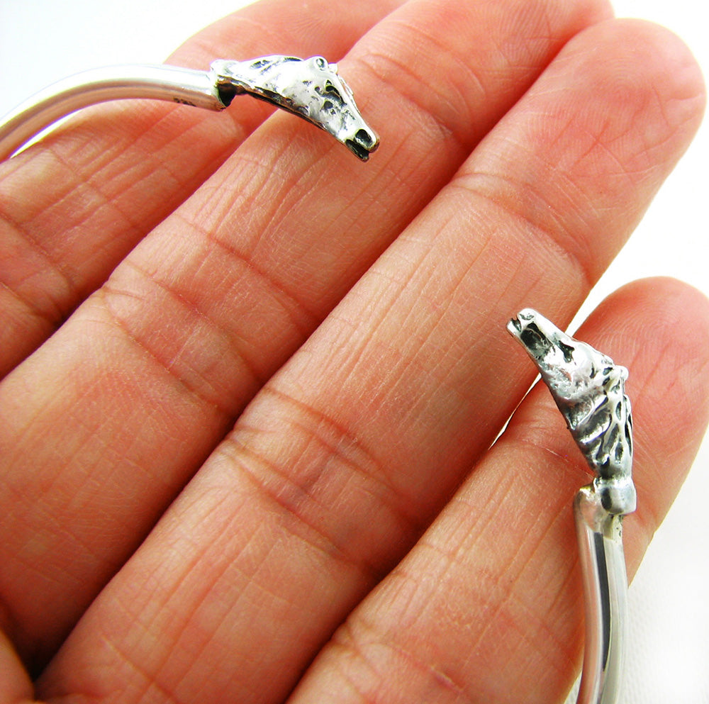 Equestrian 925 Sterling Silver Horse Head Bracelet