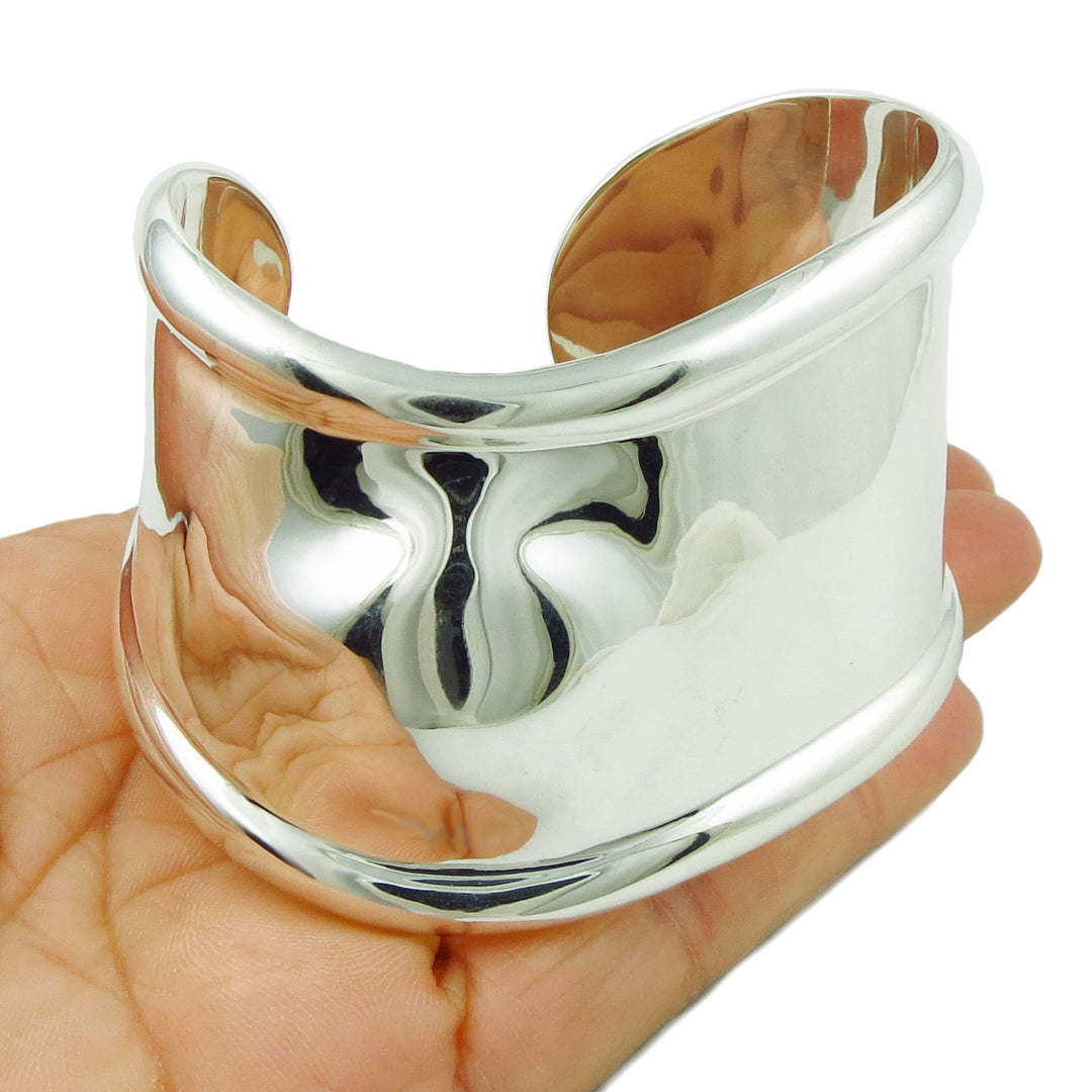 Sterling Silver Sculpted Bracelet Cuff