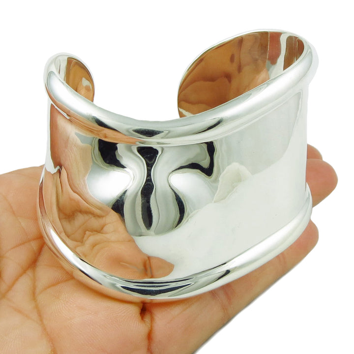 Sterling Silver Sculpted Bracelet Cuff
