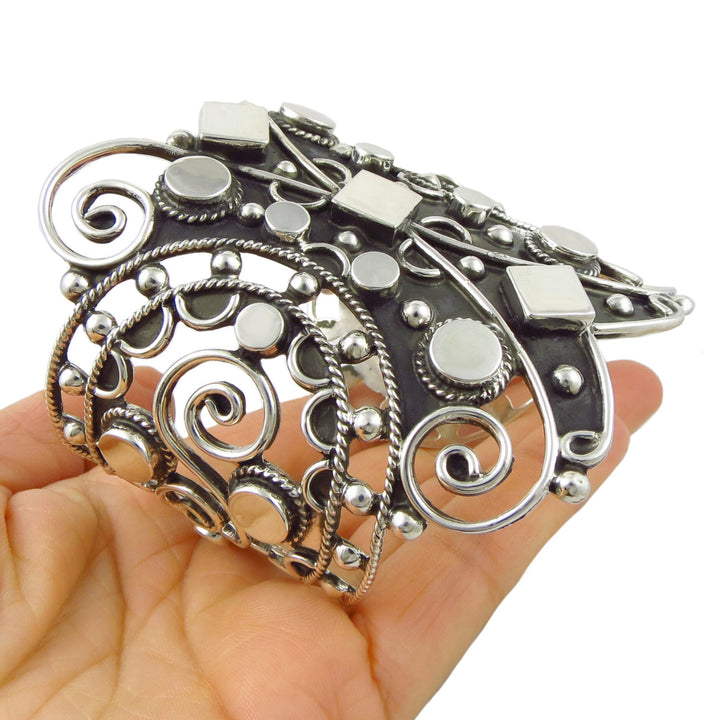Statement Sterling Silver Bracelet Cuff for Women