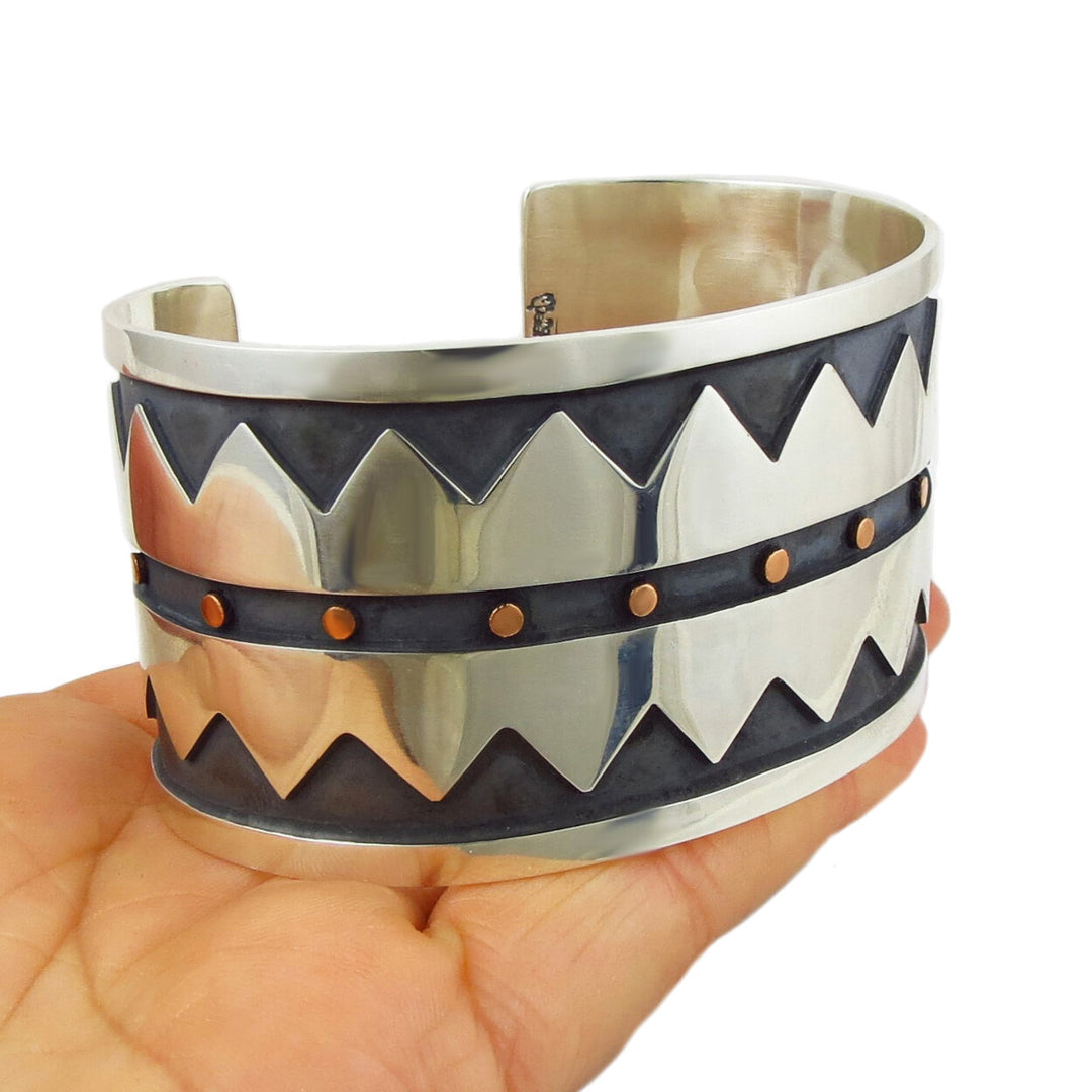 Taxco Modern Sterling Silver Cuff Bracelet
