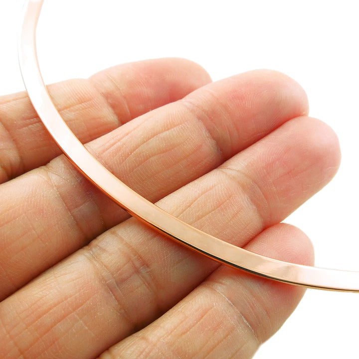 Copper Choker Necklace - Polished Finish