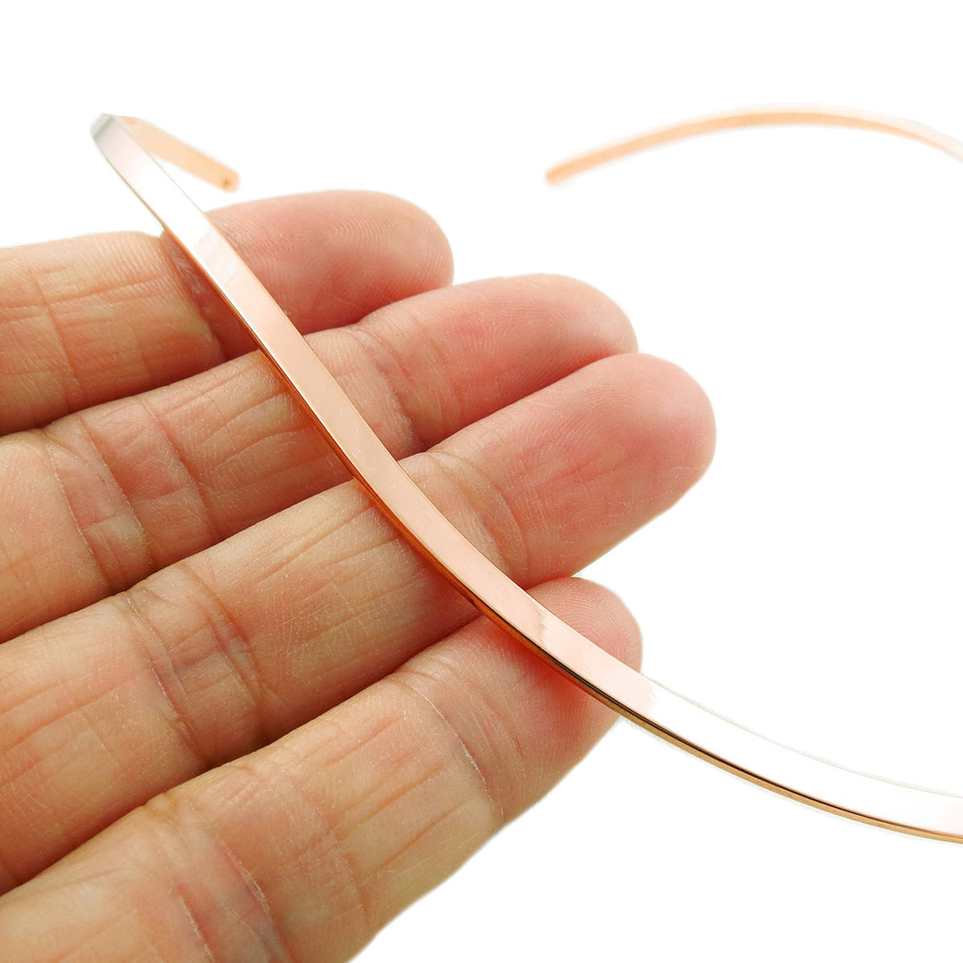 Copper Choker Necklace - Polished Finish