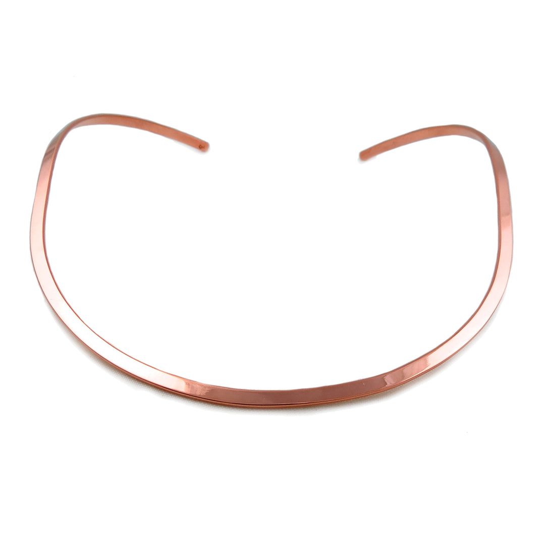 Copper Choker Necklace - Polished Finish