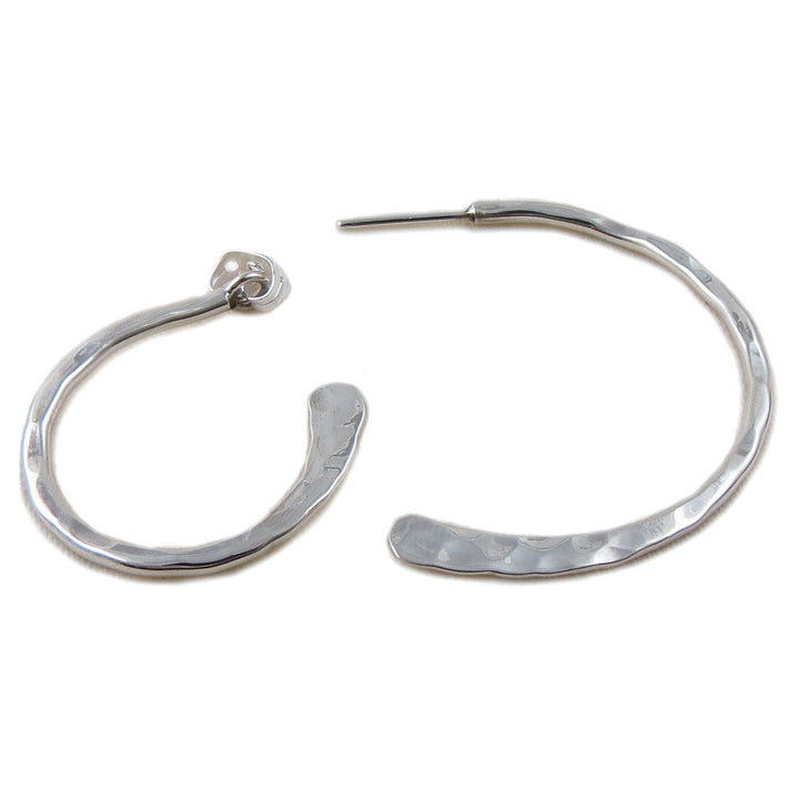 Silver Two Part Hoop Earrings