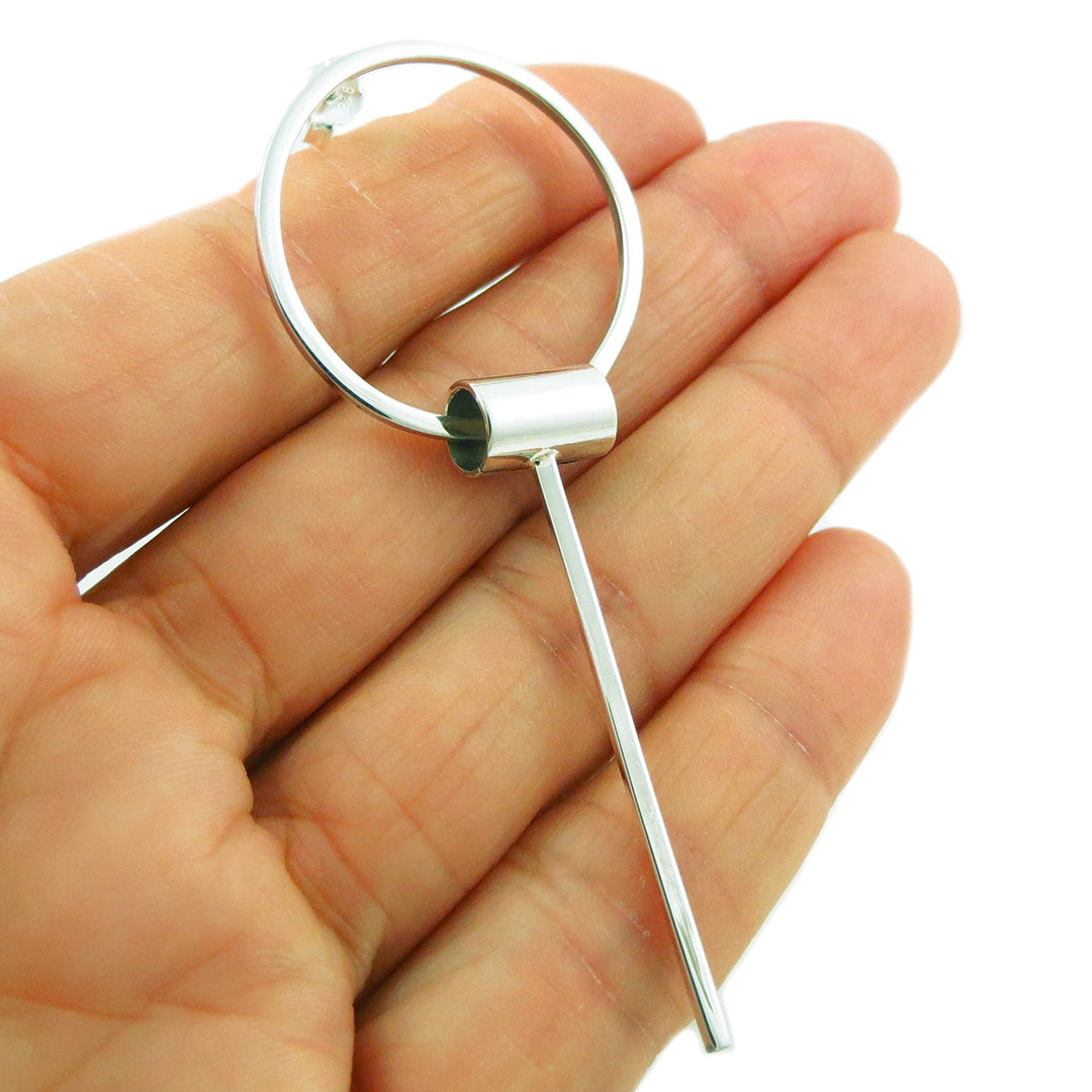 Sterling Silver Statement Earrings Large