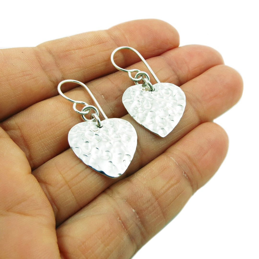 Silver Heart Love Earrings
