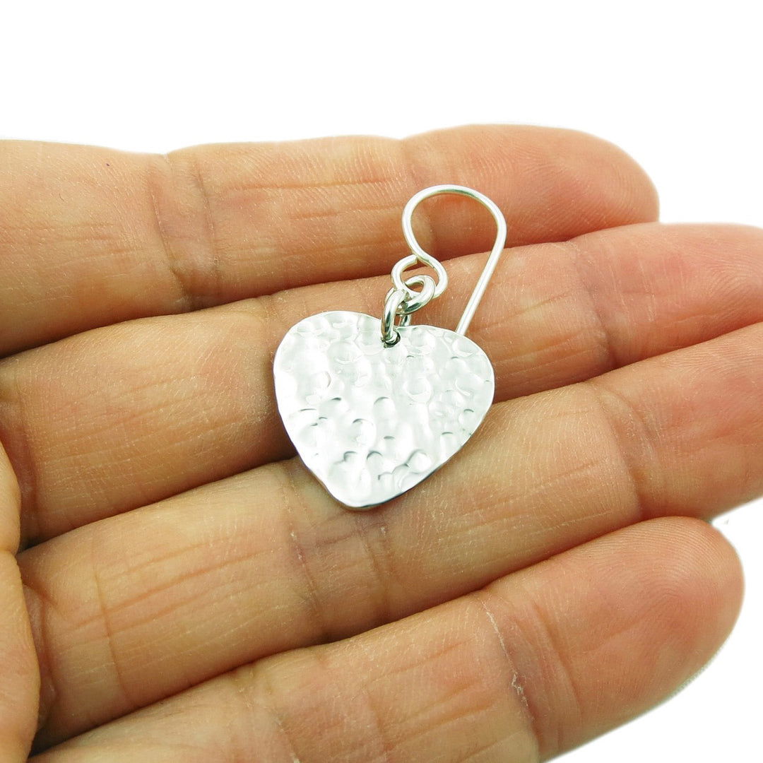 Silver Heart Love Earrings