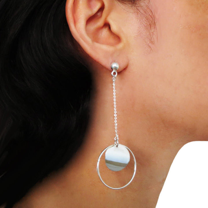 Silver Infinity Chain Earrings