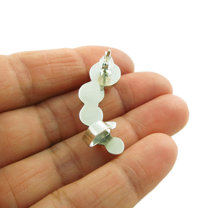 Ear Climber 925 Sterling Silver Cuff Earrings