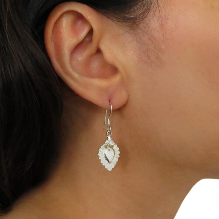 Ex Voto Flaming Heart Earrings