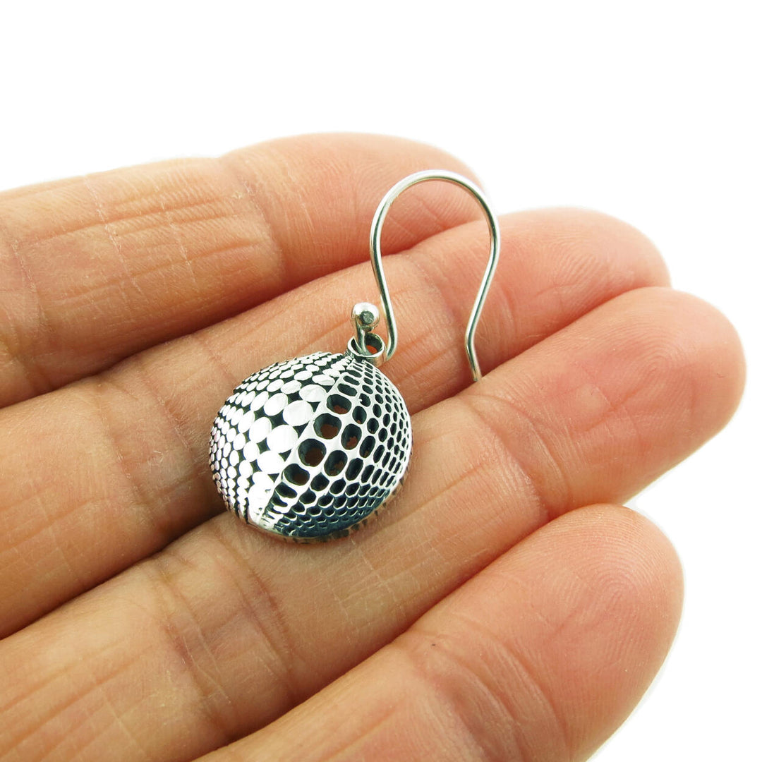 Geometric Illusion Silver Earrings