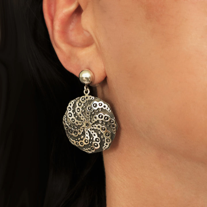 Eternal Spiral Sterling Silver Earrings - Hanmdade