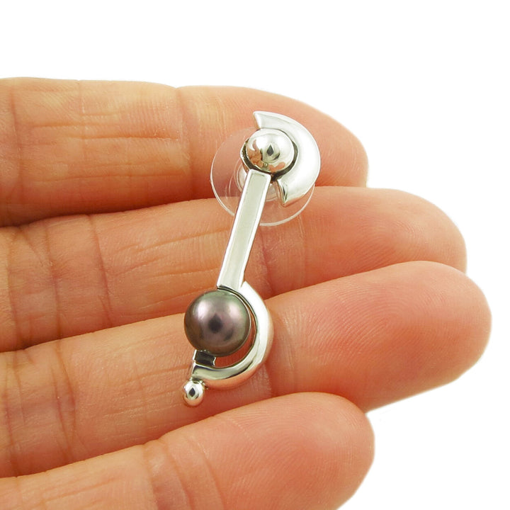 Women's Sterling Silver Freshwater Cultured Pearl Earrings