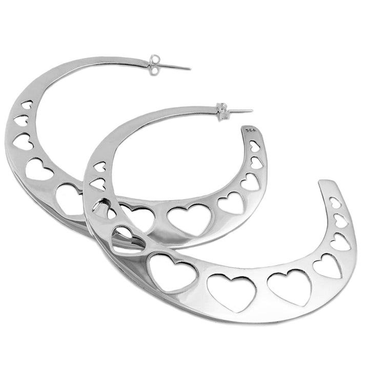 Gypsy Hoop Earrings in Sterling Silver