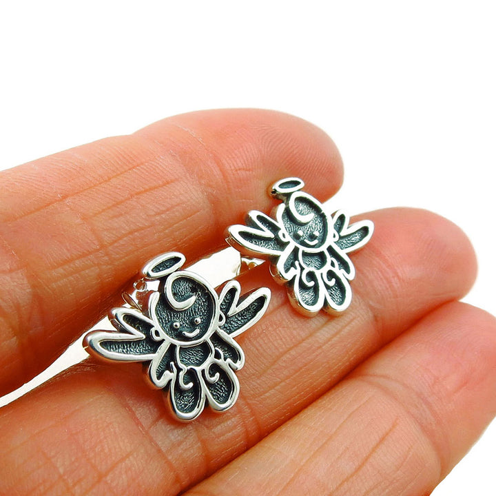 Silver Cupid Earrings