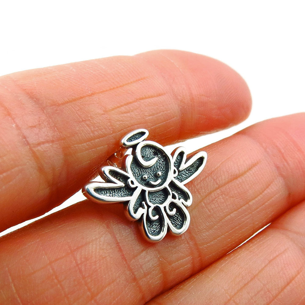 Silver Cupid Earrings