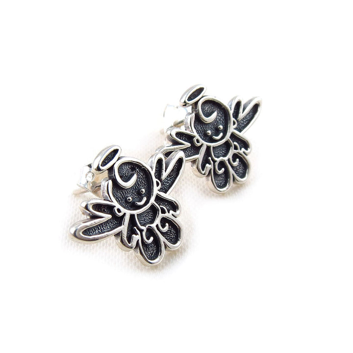 Silver Cupid Earrings
