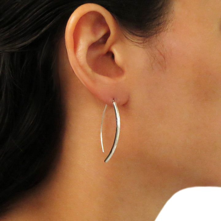 Silver Threader Drop Earrings