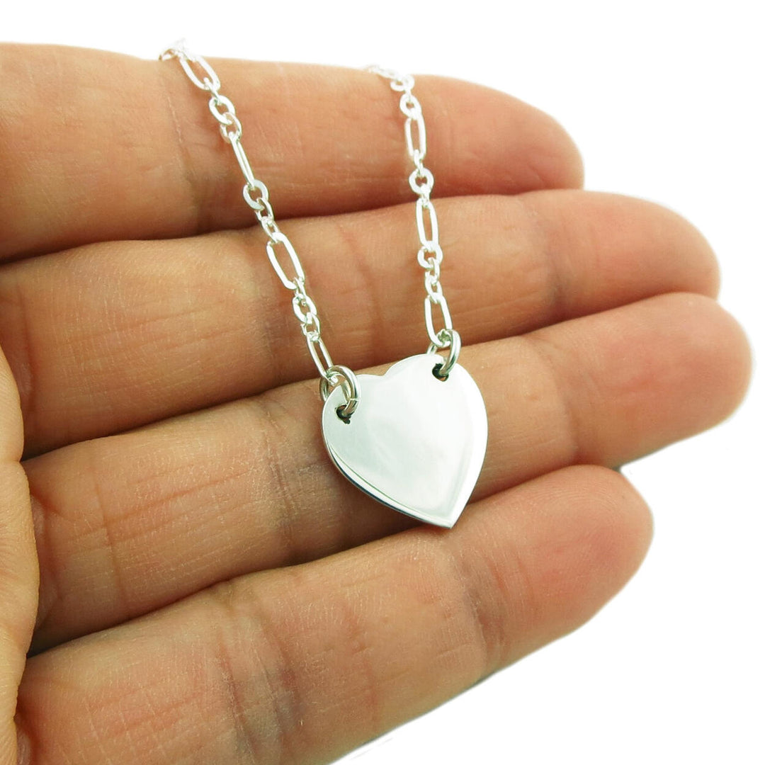 Heart Chain Necklace in 925 Silver