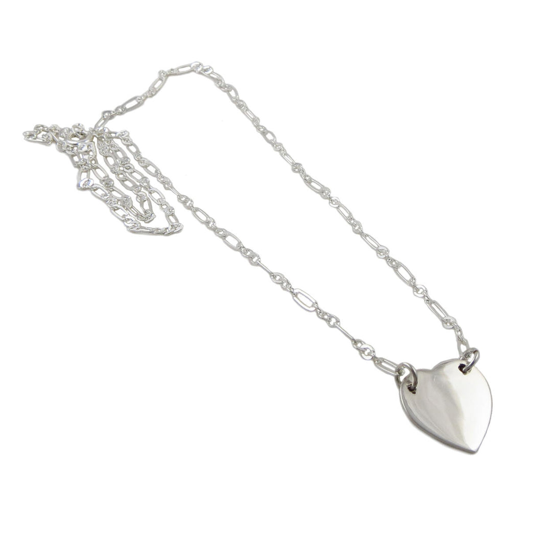 Heart Chain Necklace in 925 Silver