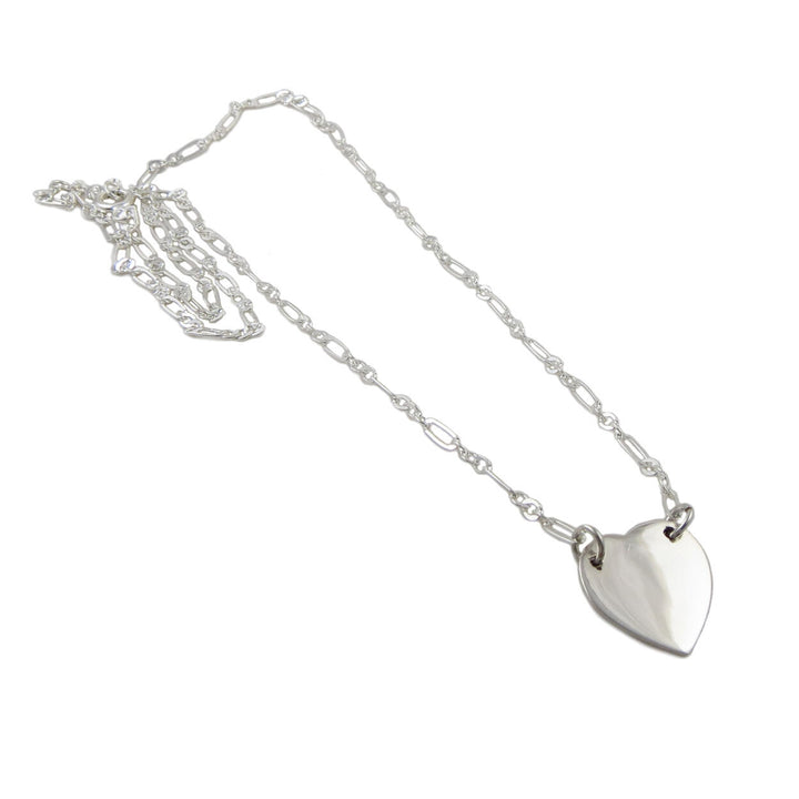 Heart Chain Necklace in 925 Silver