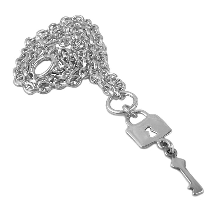 Sterling Silver Lock and Key Necklace