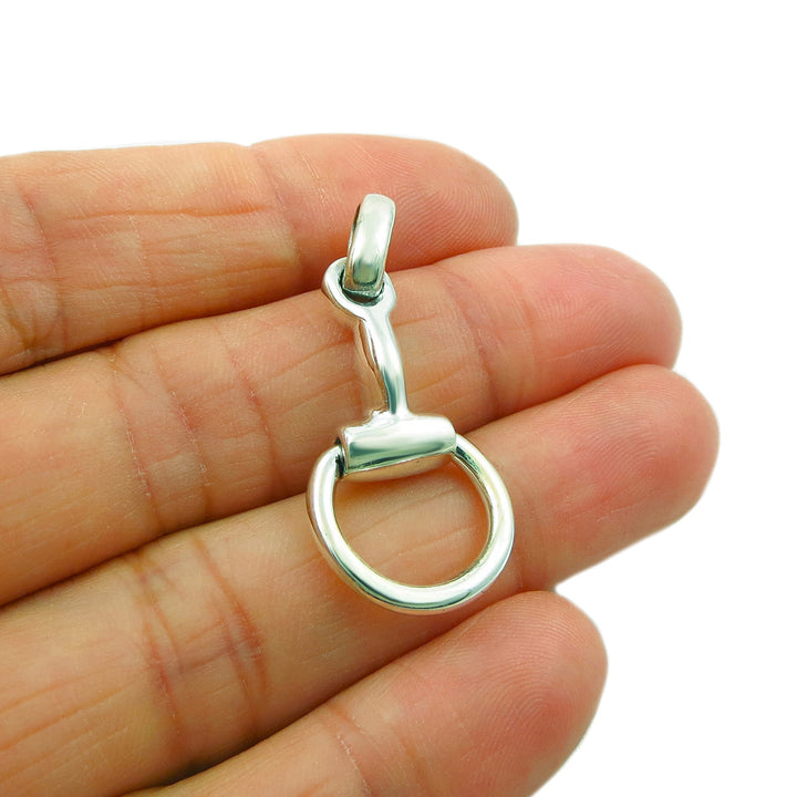Sterling Silver Snaffle Pendant Necklace