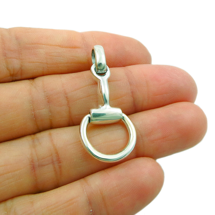 Sterling Silver Snaffle Pendant Necklace