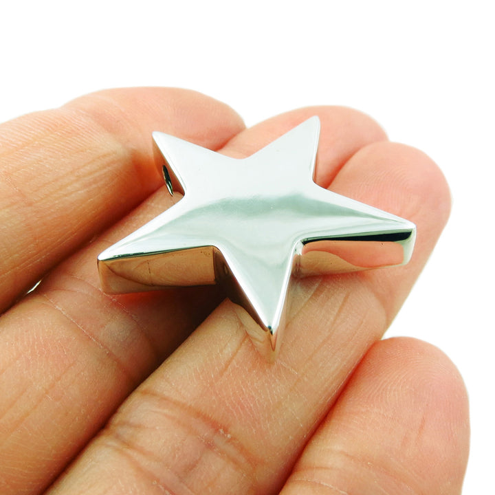 Sterling Silver Star Pendant - Three-Dimensional Design