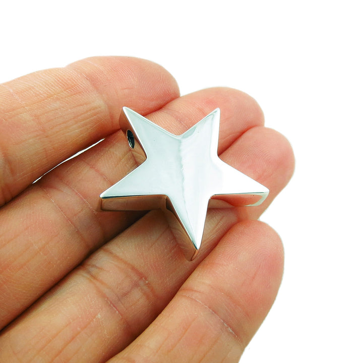 Sterling Silver Star Pendant - Three-Dimensional Design
