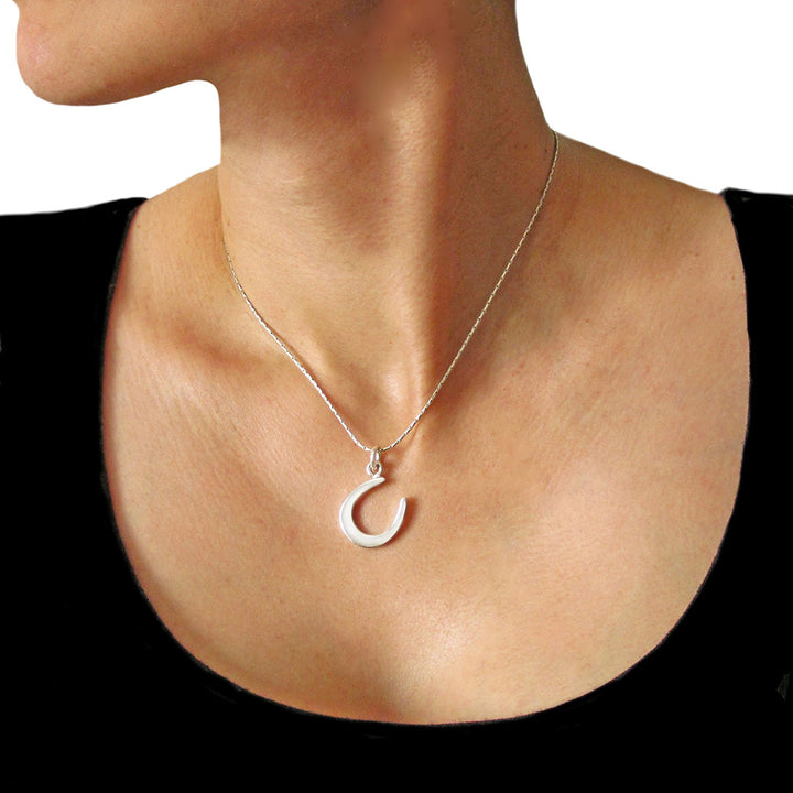 Horse Shoe Necklace in 925 Silver