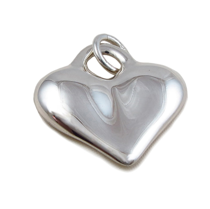 Chunky Heart Pendant Necklace in Sterling Silver