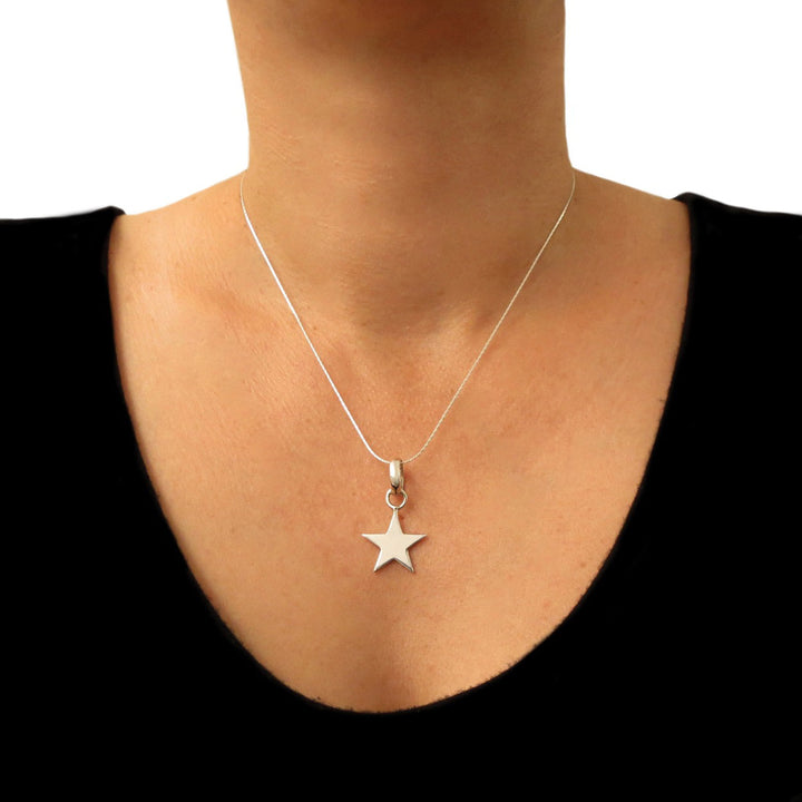 Celestial Star 925 Sterling Silver Pendant Necklace