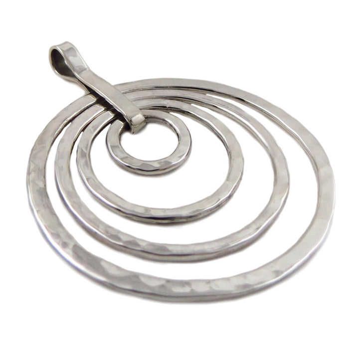 Multi Hoop 925 Sterling Silver Pendant Necklace
