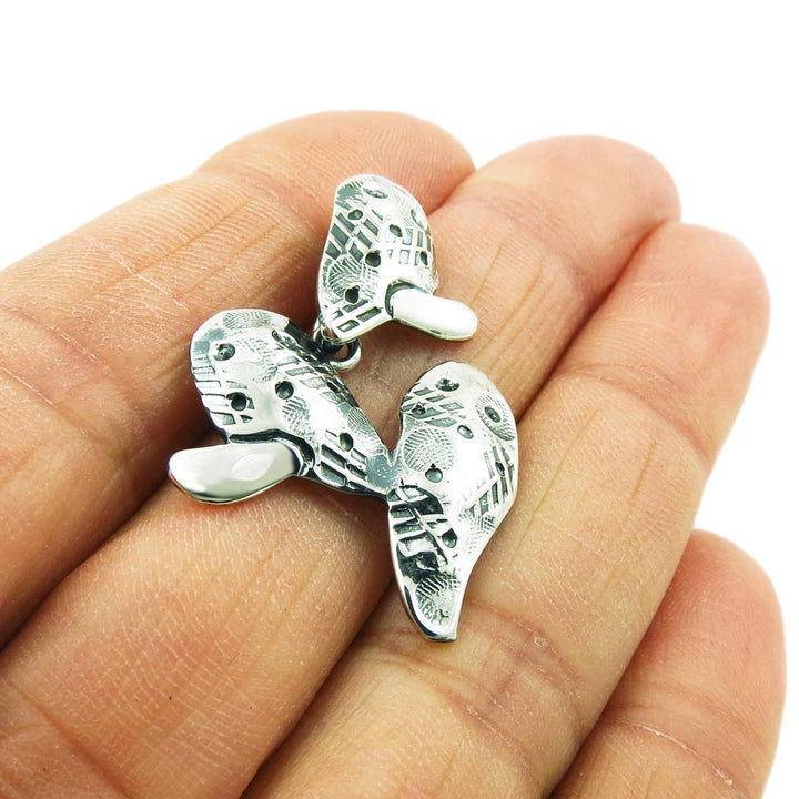 Desert Cactus Nopal Plant 925 Sterling Silver Pendant