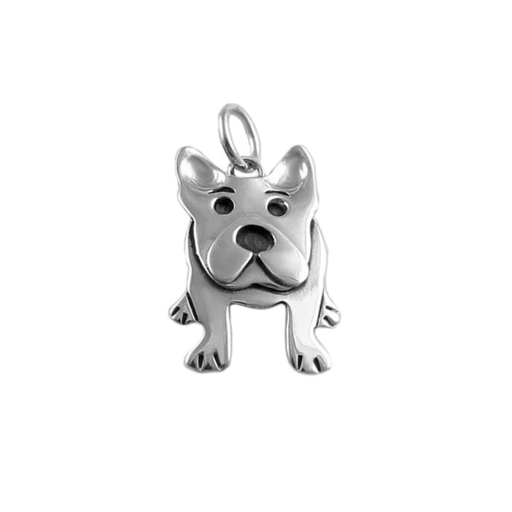 Silver Bulldog Pendant Necklace