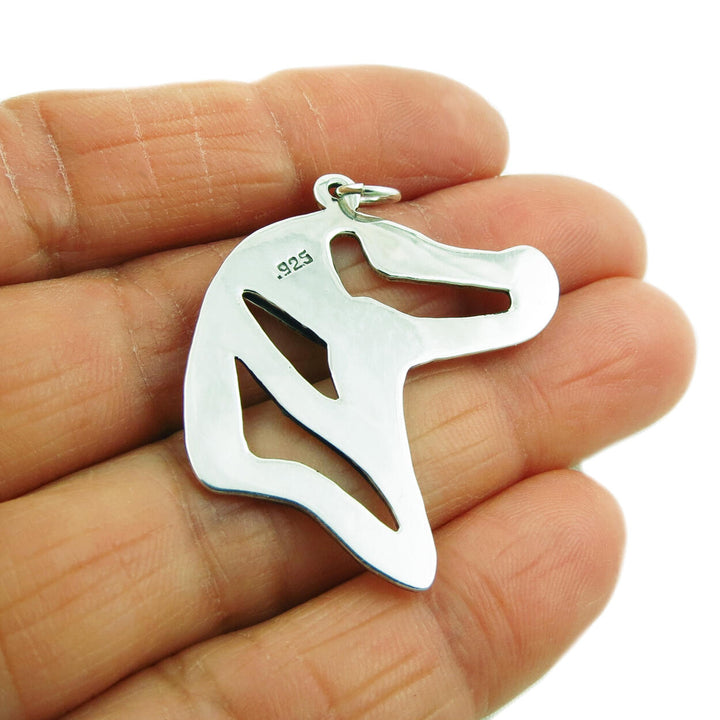 Silver Dalmation Pendant Necklace