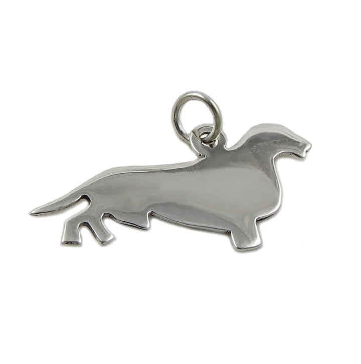 Dachshund Dog Pendant Necklace in Sterling Silver
