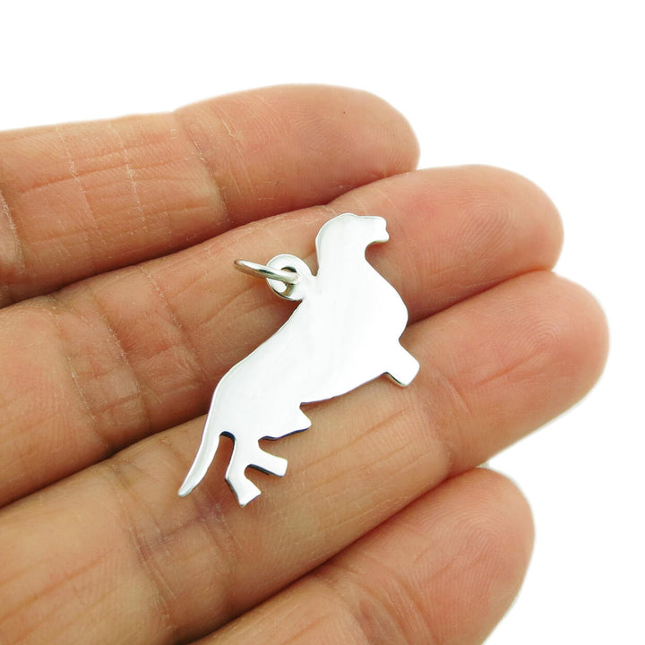 Dachshund Dog Pendant Necklace in Sterling Silver
