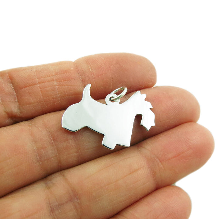 Silver Dog Pendant Necklace