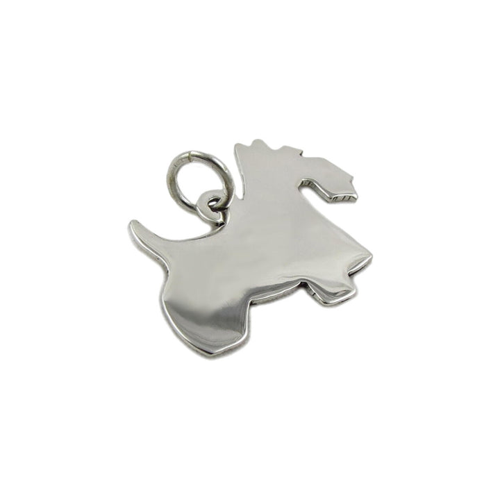 Silver Dog Pendant Necklace